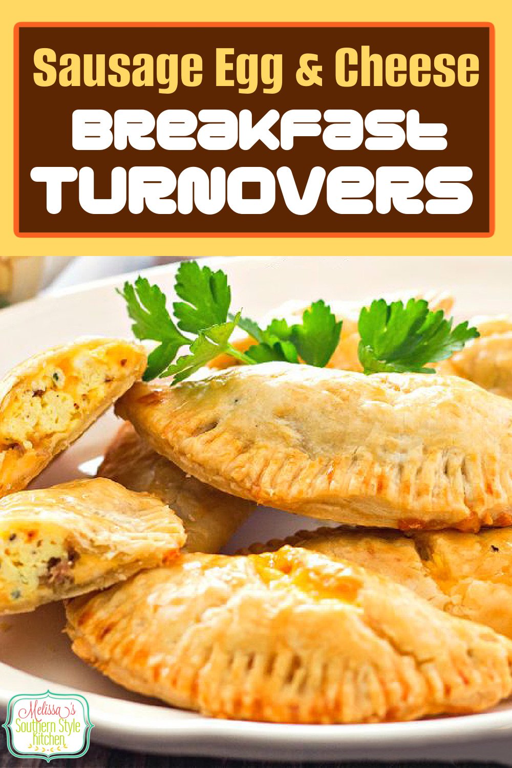 Start your morning with these easy-to-make Sausage and Egg Breakfast Turnovers #breakfastturnovers #sausageandeggs #sausageandeggturnovers #brunch #eggs #sausage #holidaybrunch #eggrecipes #handpies #pies #pastries #southernfood #southernrecipes via @melissasssk