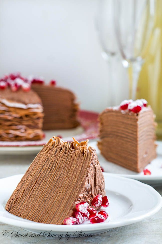 Chocolate Mousse Crepe Cake