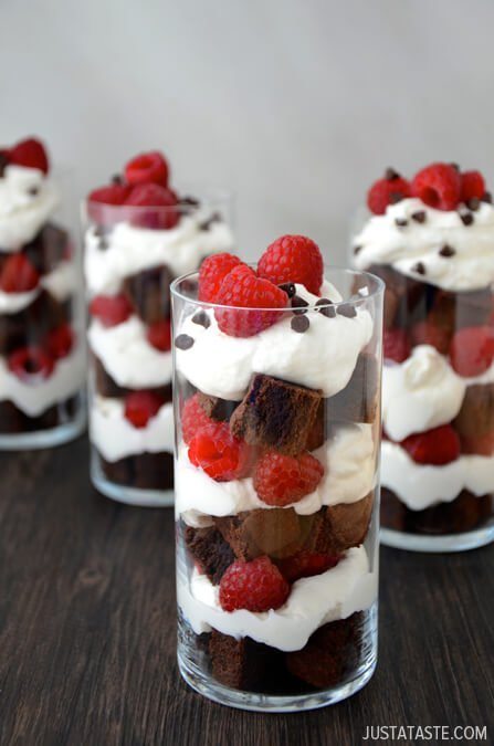 Individual Fruit & Brownie Trifles