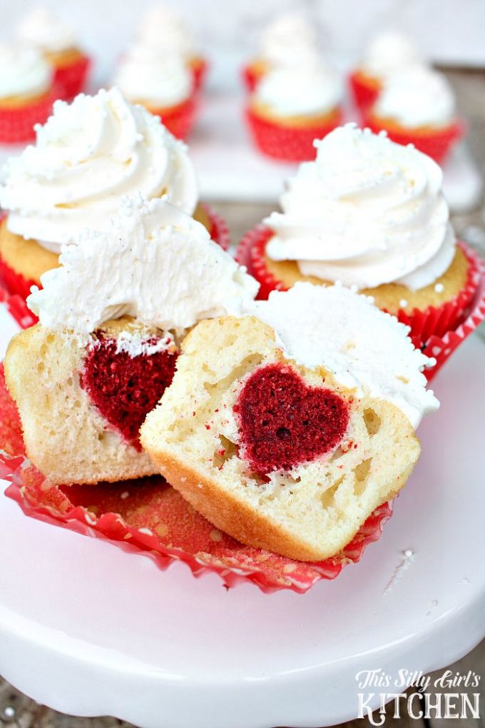 Surprise Inside Heart Cupcakes