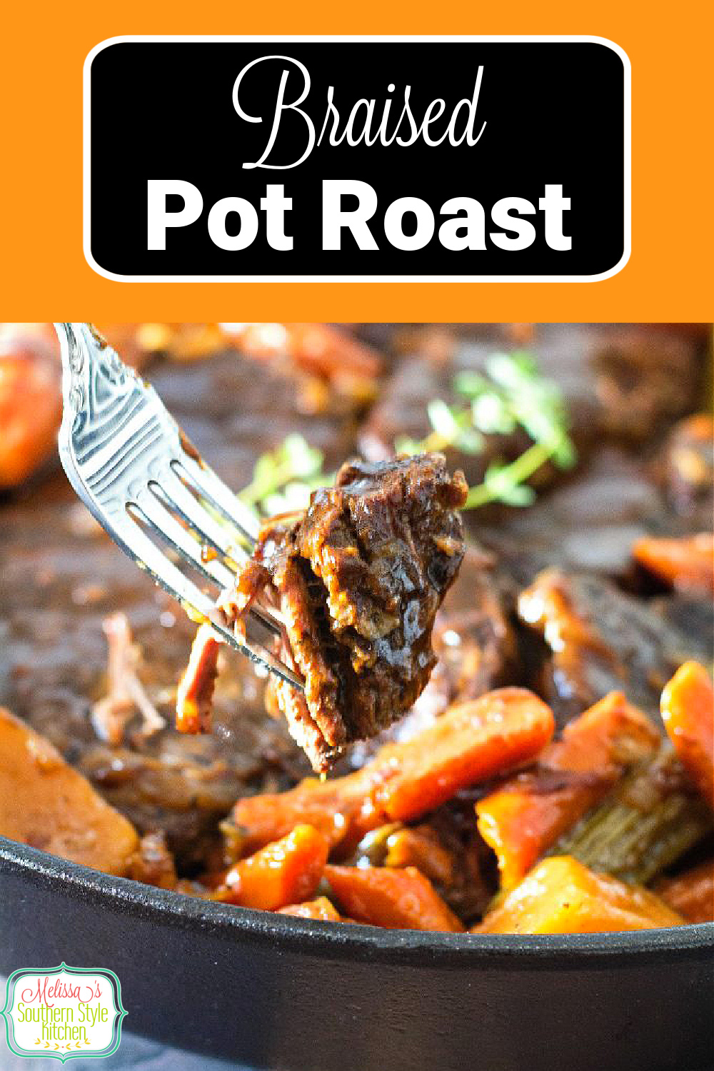 The epitome of comfort food, this flavorful Braised Pot Roast with Vegetables will bring the family running to the dinner table #braisedpotroast #potroast #roastwithvegetables #chuckroast #beef #roastrecipes #braisedchuckroast