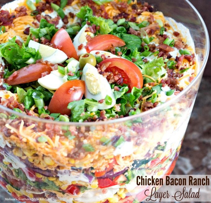 Chicken Bacon Ranch Layer Salad