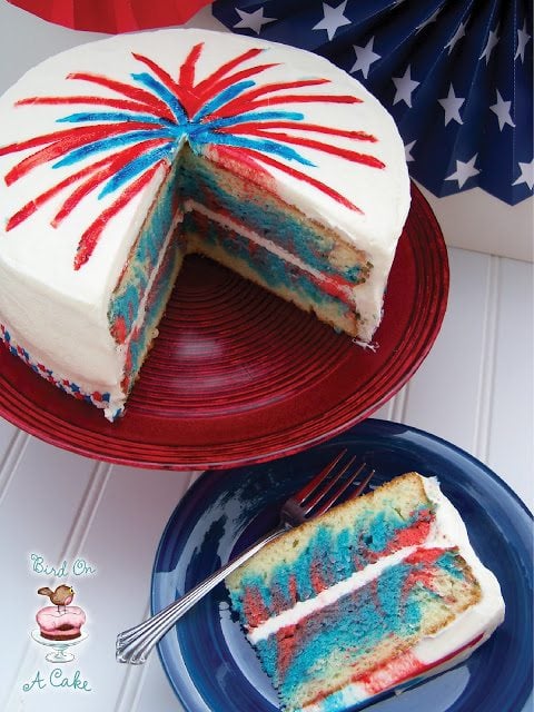 4th of July Fireworks Cake