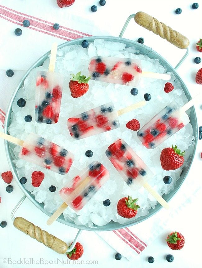 Coconut Water and Fresh Berry Popsicles