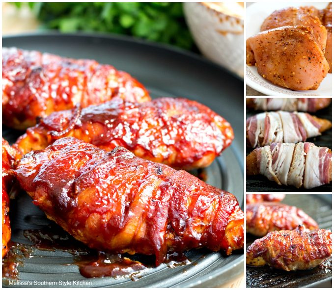 Bacon Wrapped Barbecue Chicken Breasts