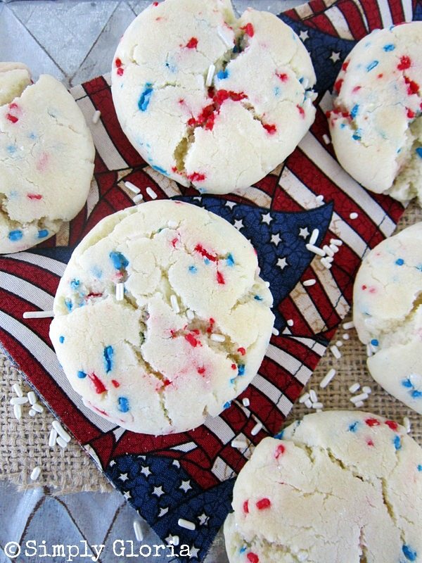 July 4th Sprinkle Cookies