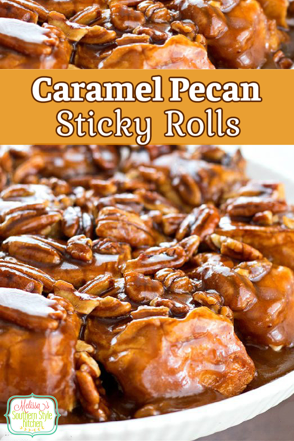No bread making is required to make these irresistible Caramel Pecan Sticky Rolls #stickyrolls #caramel #caramelpecan #pecans #sweetrolls #caramelrolls #sweet #desserts #dessertfoodrecipes #southernfood #southernrecipes #bread #rolls #brunch #breakfast