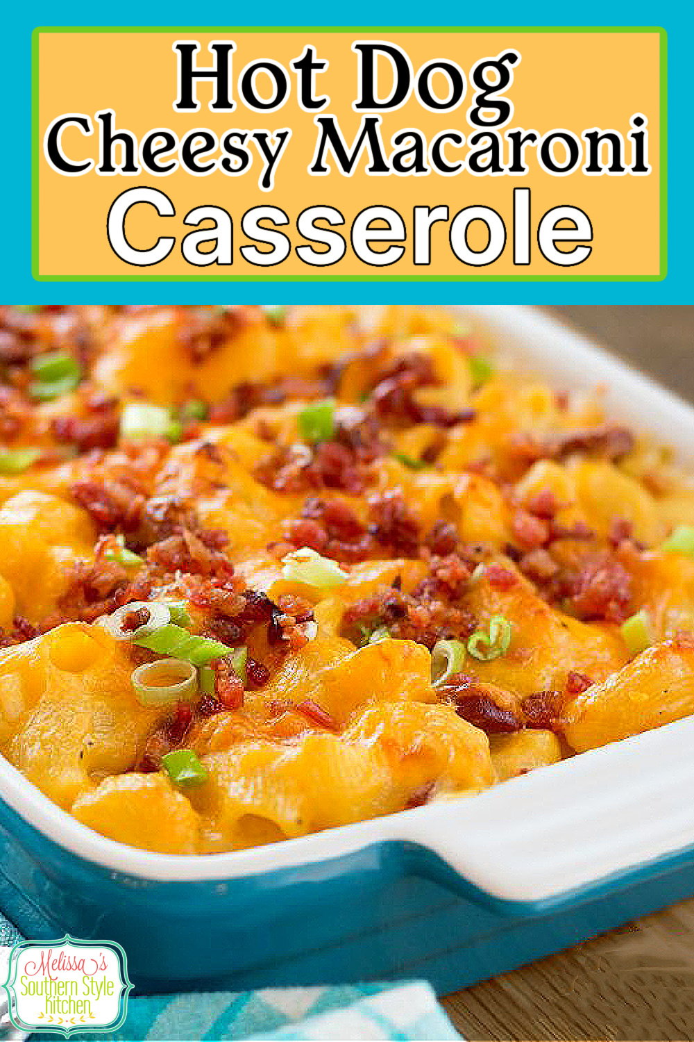 Kids of all ages LOVE this down home Hot Dog Cheesy Macaroni Casserole #hotdogs #macaroniandcheese #hotdogmacaroni #hotdogcasserole #casseroles #dinnerideas #dinner #cheese #macaroni #pasta #casserolerecipes #southernfood #southernrecipes via @melissasssk