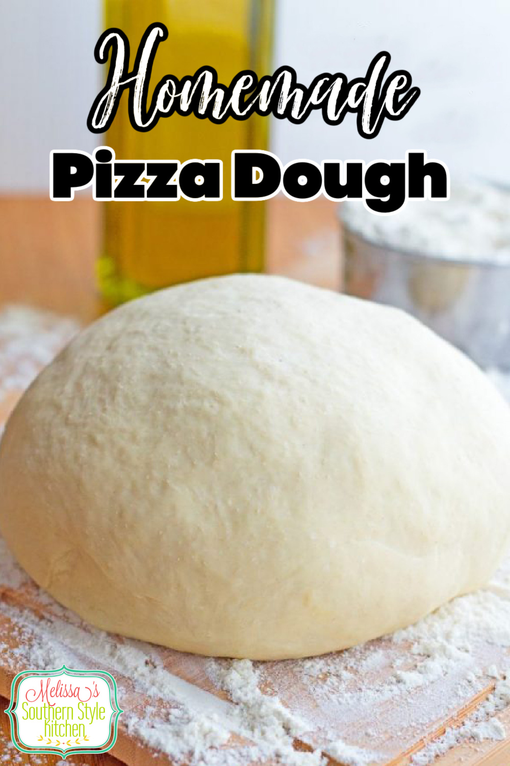 Set up a toppings bar and let everyone build their own pizza using this Homemade Pizza Dough #pizzadough #pizza #pizzarecipes #bestpizzadoughrecipe #homemadepizzadough via @melissasssk