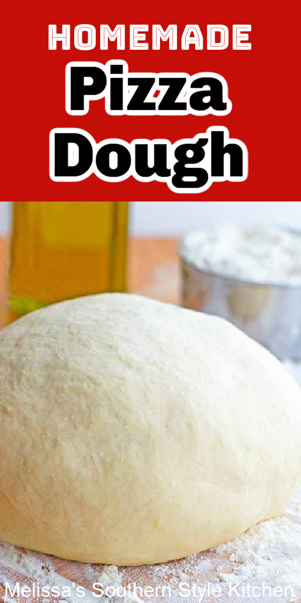 Set up a toppings bar and let everyone build their own pizza using this Homemade Pizza Dough #pizzadough #pizza #pizzarecipes #bestpizzadoughrecipe #homemadepizzadough