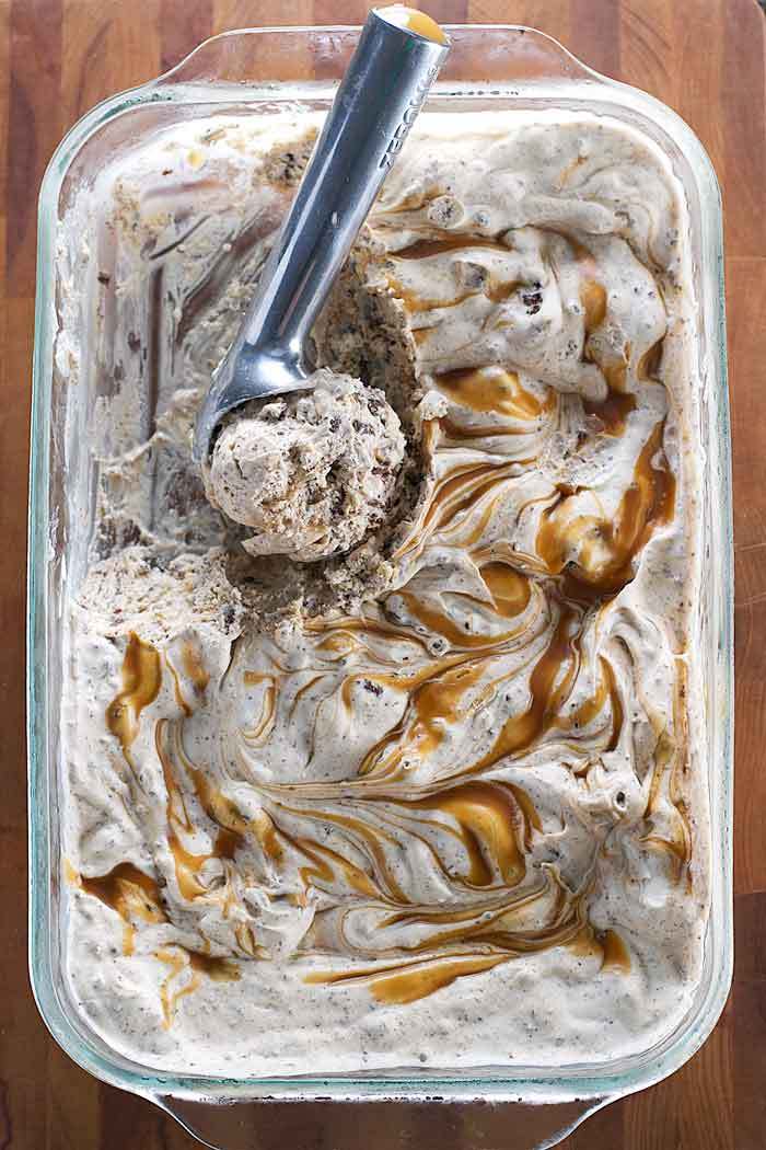Caramel Brownie No-Churn Ice Cream