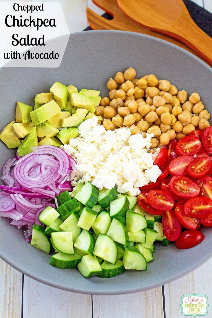 Chopped Chickpea Salad with Avocado