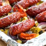 Sheet Pan Italian Sausages With Parmesan Roasted Vegetables Recipe