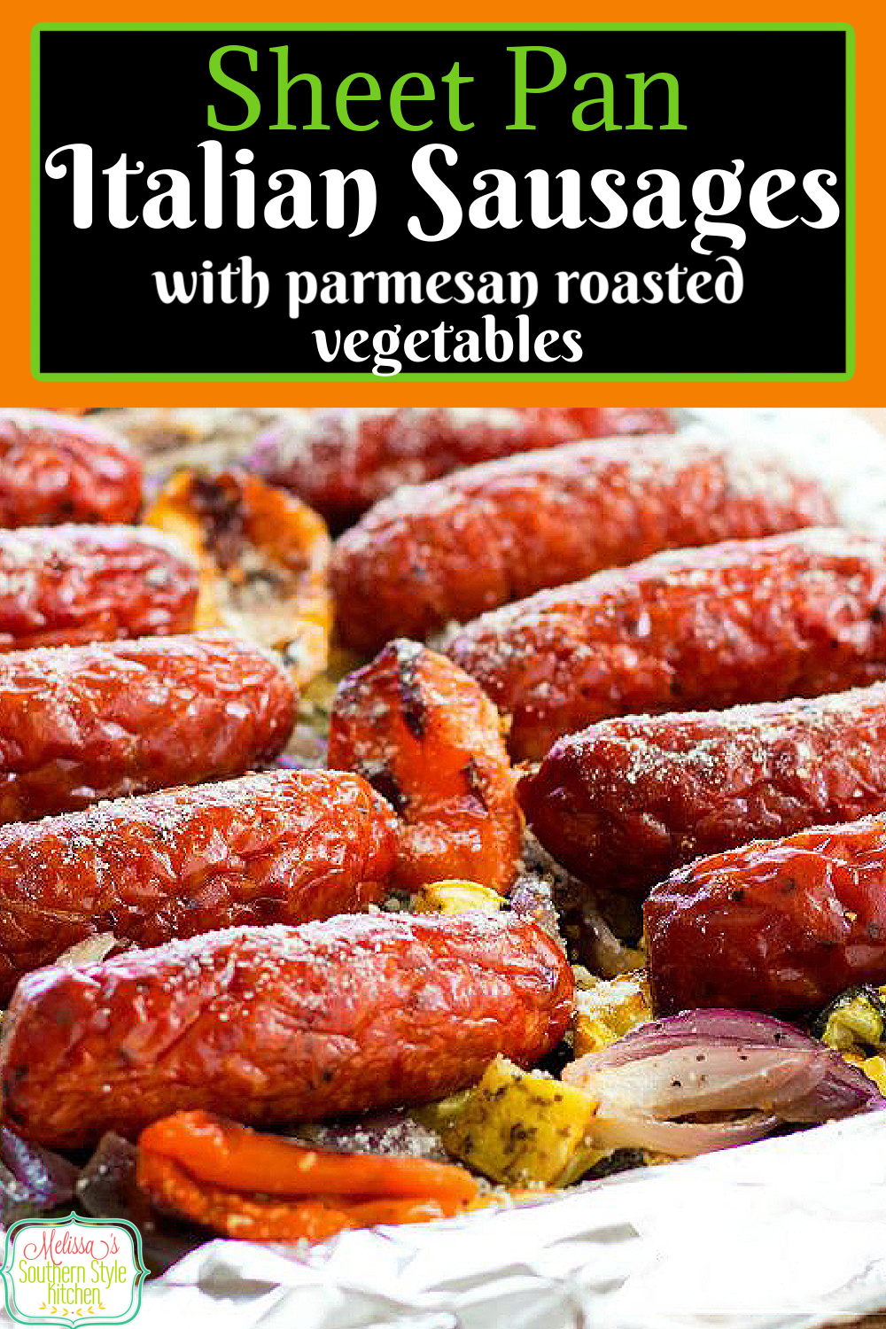 Make the entire meal on a sheet pan for a low stress all-in-one meal #sheetpanmeals #italaiansausages #roastedvegetables #sheetpanrecipes #dinnerideas #Italian #roastedsquash #dinner #southernfood #southernrecipes via @melissasssk
