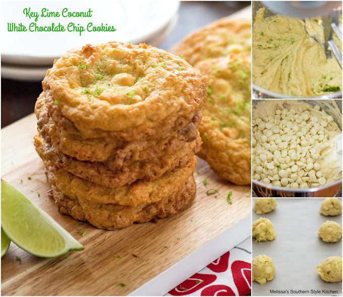 Key Lime Coconut White Chocolate Chip Cookies