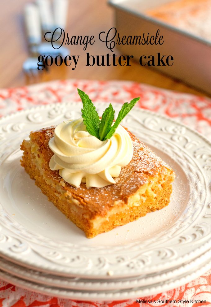 Orange Creamsicle Gooey Butter Cake