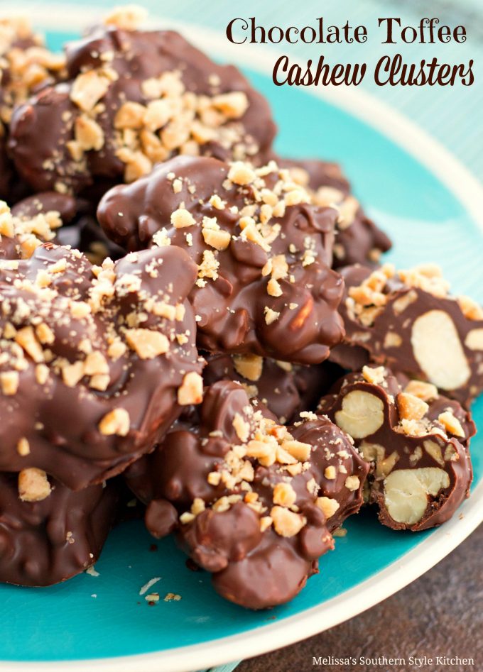 Chocolate Toffee Cashew Clusters