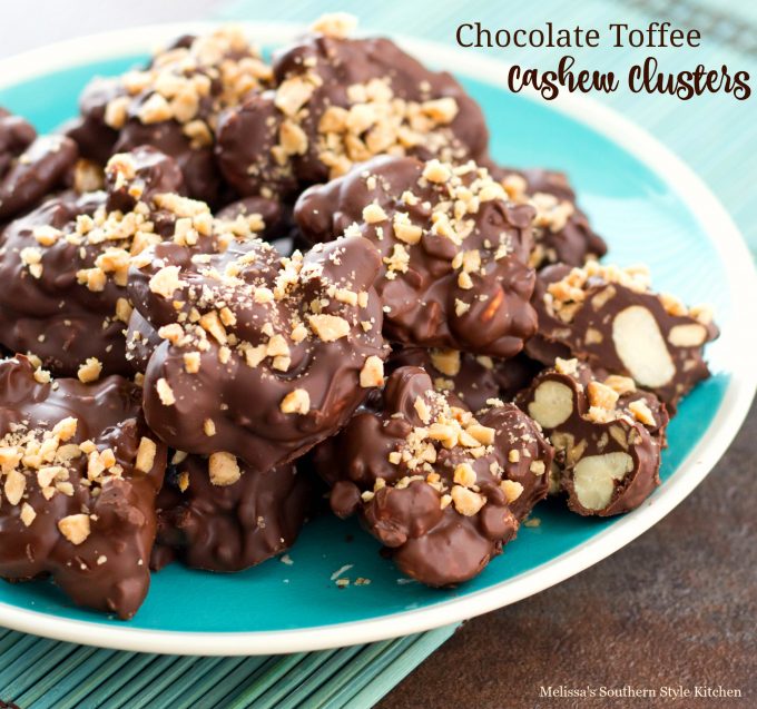 Chocolate Toffee Cashew Clusters