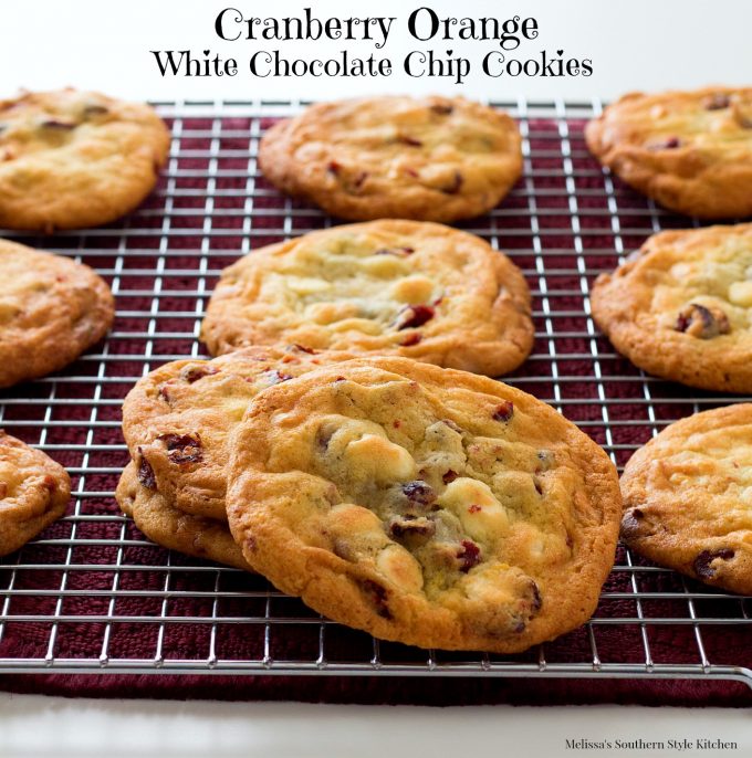 Cranberry Orange White Chocolate Chip Cookies