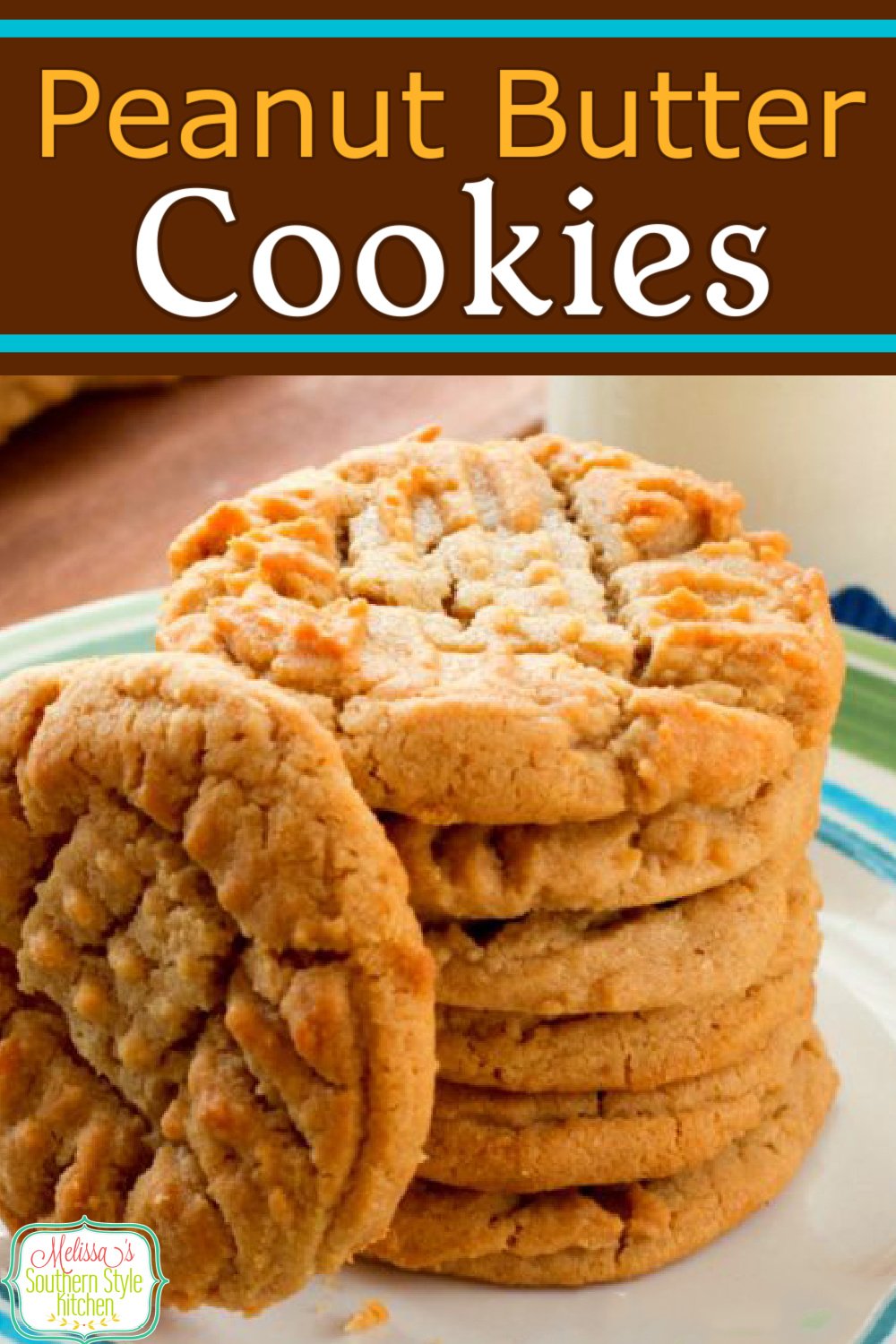 These Classic Soft Peanut Butter Cookies pack a taste of nostalgia in every bite #peanutbuttercookies #classicpeanutbuttercookies #cookies #cookierecipes #holidaybaking #christmascookies #holidays #peanutbutter #comfortfcood #kidfriendly #southernfood #southernrecipes via @melissasssk