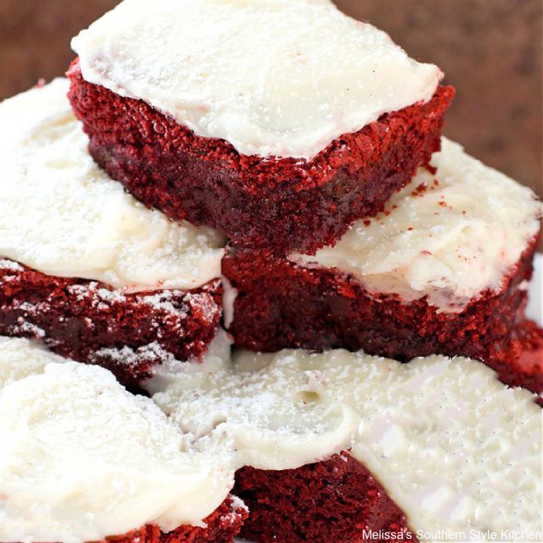Frosted Red Velvet Brownies