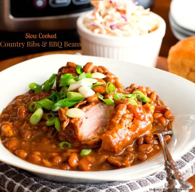 Recipe Easy Slow Cooked Country Ribs and Barbecue Beans