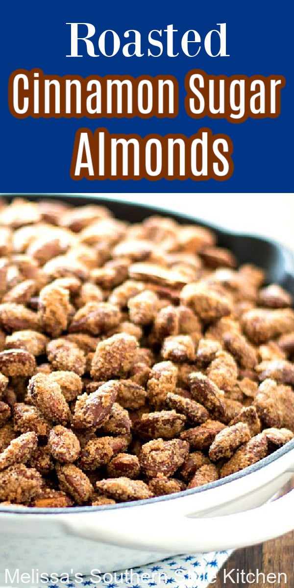 A balanced diet is a few of these crazy delicious Roasted Cinnamon Sugar Almonds in each hand #roastedalmonds #cinnamonsugaralmonds #candiedalmonds #holidayrecipes #Christmasrecipes #desserts #dessertfoodrecipes #southernrecipes #southernfood