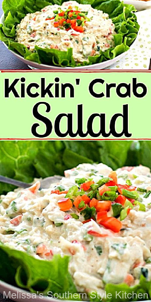 Serve this crab salad on croissants, in lettuce wraps or with crostini for dipping #crabsalad #crab #seafood #jumbolumpcrabmeat #dinner #snacks #dinnerideas #saladrecipes #southernfood #southernrecipes #crabrecipes