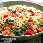 Italian Spaghetti Salad with Spinach recipe