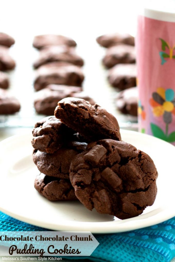 Chocolate Chocolate Chunk Pudding Cookies