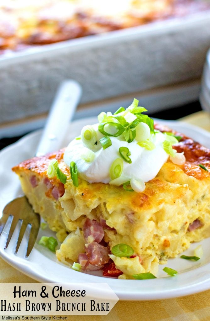Ham and Cheese Hash Brown Brunch Bake