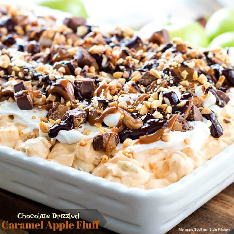 Chocolate Drizzled Caramel Apple Fluff