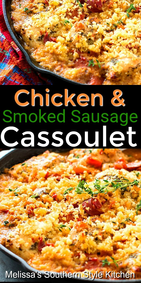 Chicken & Smoked Sausage Cassoulet via @melissasssk