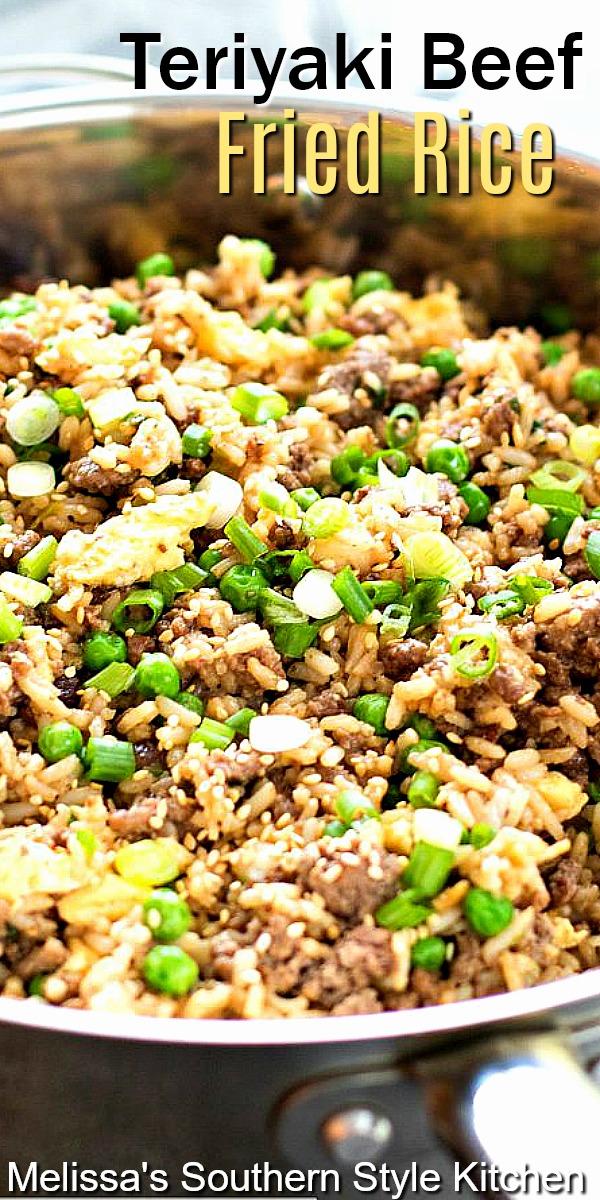 This tasty fried rice uses ground beef for a dinner option packed with flavor #friedrice #easygroundbeefrecipes #groundbeef #teriyakibeef #teriyakirice #easydinnerrecipes #dinner #dinnerideas #rice #ricerecipes