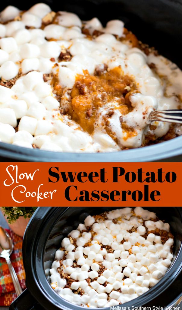 Slow Cooker Sweet Potato Casserole - melissassouthernstylekitchen.com