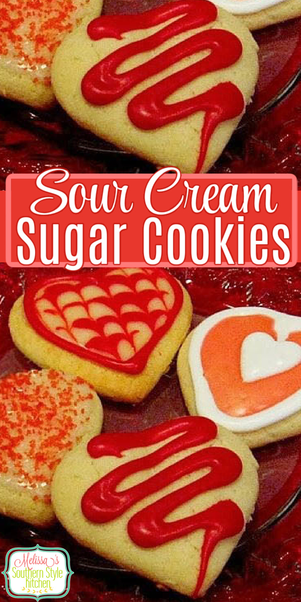 Sour Cream Sugar Cookies for the special people in your life #valentinesday #sugarcookies #desserts #bestcookierecipes #sourcreamsugarcookies #christmascookies #southernrecipes #desserts #easycookierecipes via @melissasssk