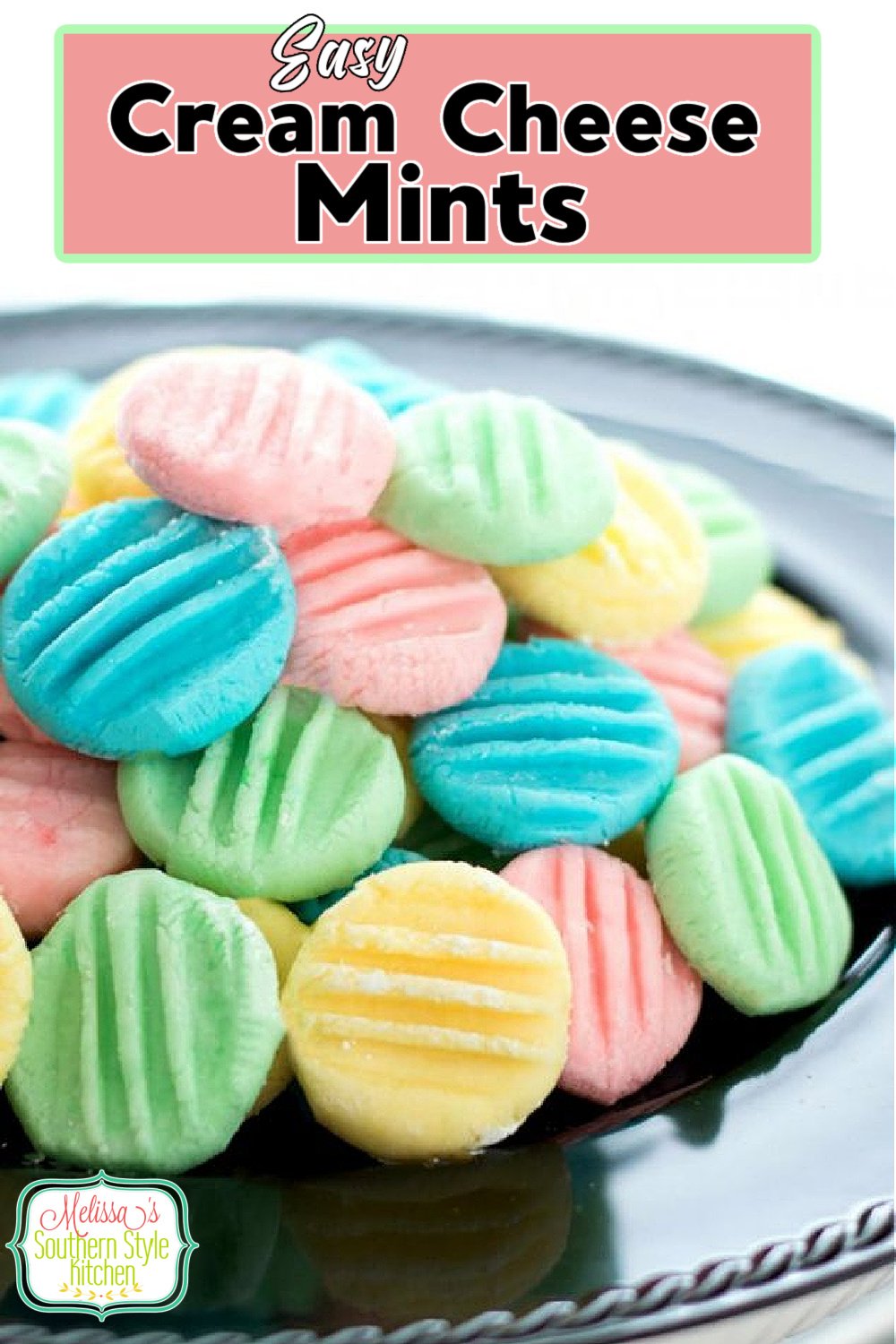 These simple Cream Cheese Mints melt in your mouth #mints #springdesserts #sweets #candy #creamcheesemints #mintrecipes #desserts #easydesserts #easyrecipes