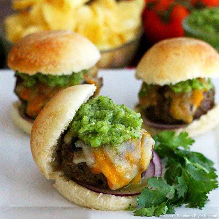 Mexican Beef Sliders and Tomatilla Sauce