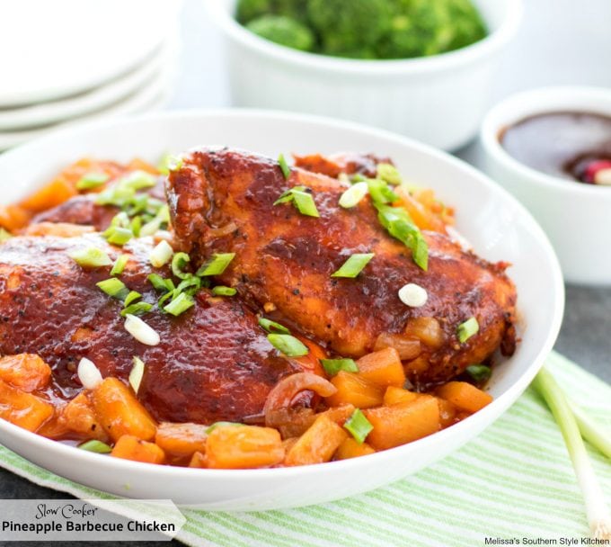 Slow Cooker Pineapple Barbecue Chicken