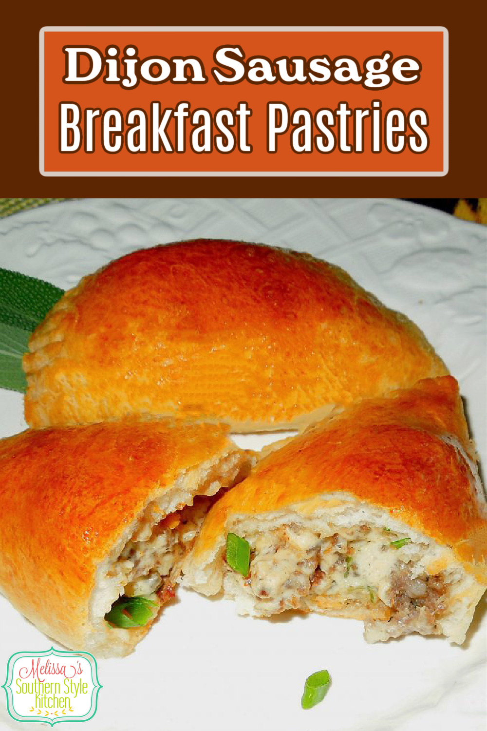 Start your morning with these easy Dijon Sausage Filled Breakfast Pastries #sausagepastries #breakfastpastries #sausagerecipes #brunch #pastries #cannedbiscuitrecipes #dijonsausagepastries #easyrecipes #southernfood #southernrecipes #breakfastrecipes #breakfast