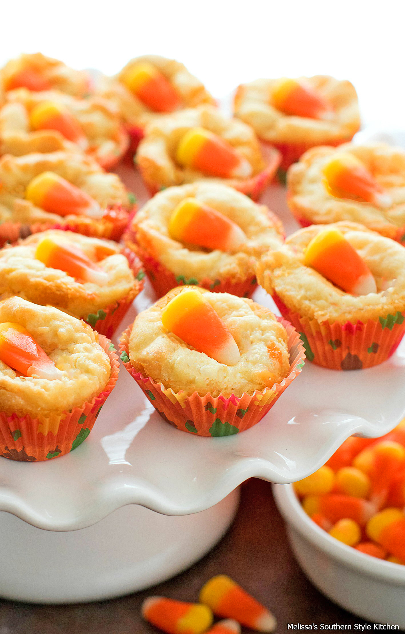 White Chocolate Candy Corn Cookie Cups
