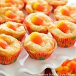 White Chocolate Candy Corn Cookie Cups