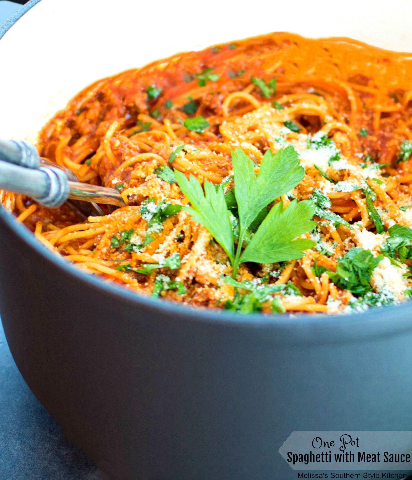 One Pot Spaghetti with Meat Sauce