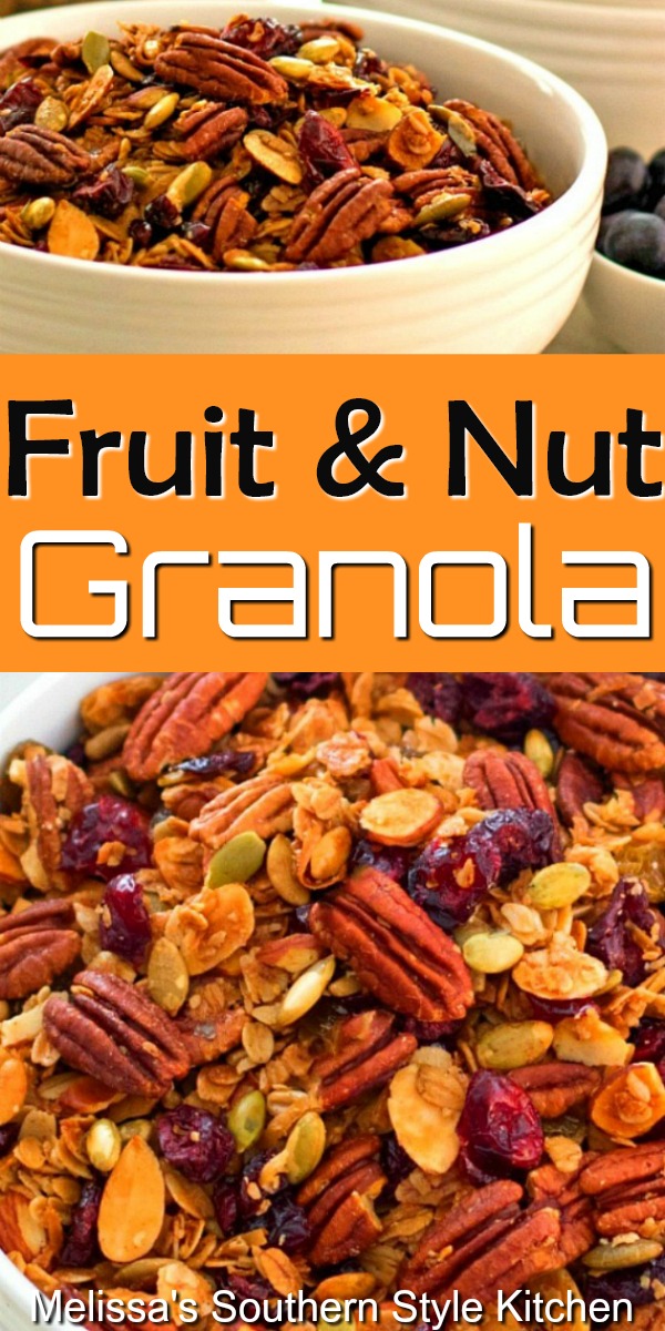 You can personalize this Easy Fruit and Nut Granola using your favorite fruit and nut flavor combination #fruitandnutgranola #granolarecipes #granola #fruit #nits #healthyfood #brunch #snacks #breakfast