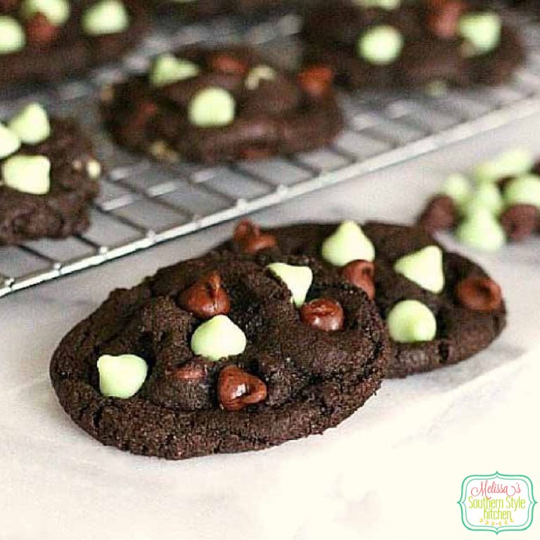 Dark Chocolate Mint Brownie Cookies