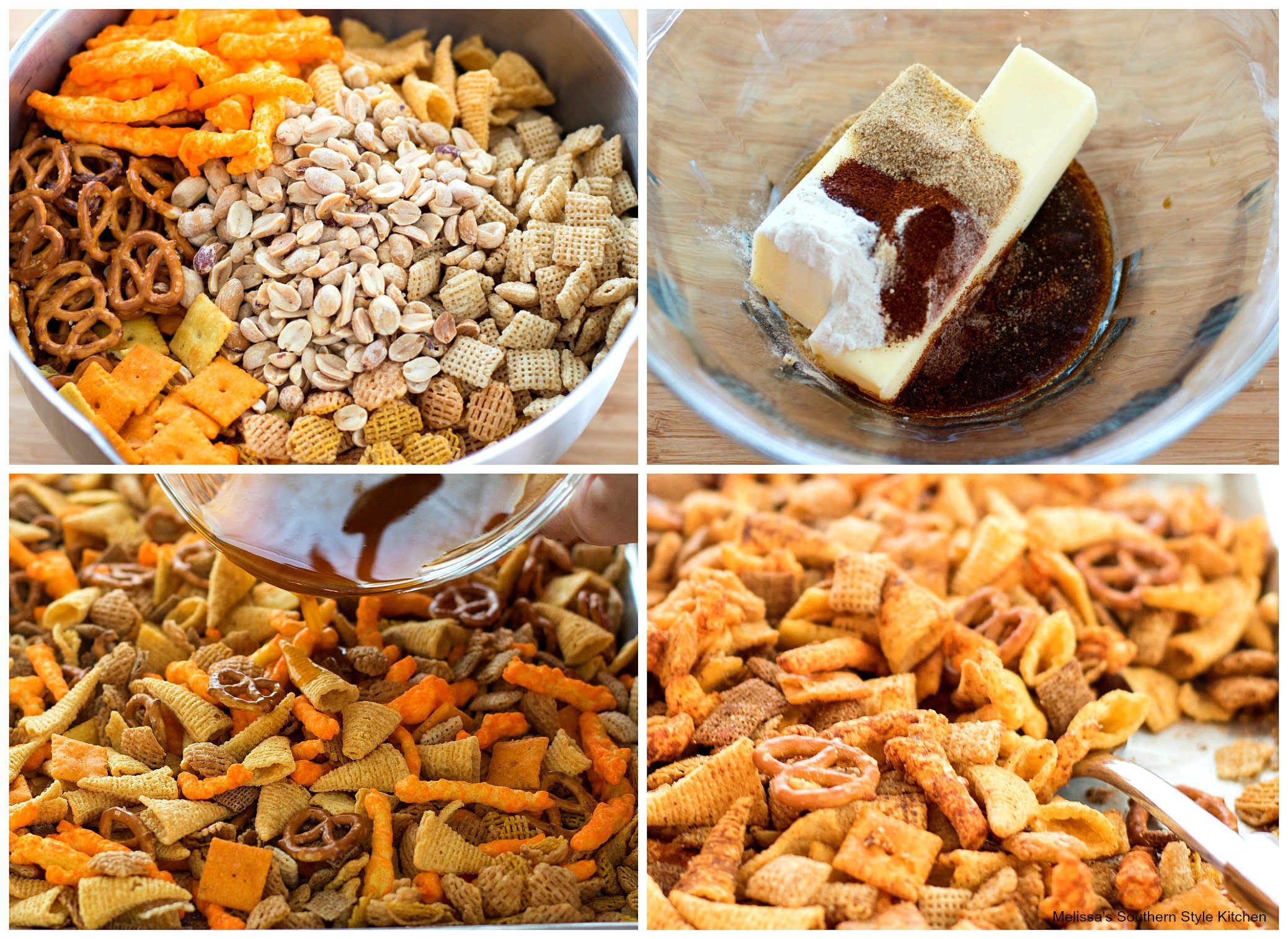 ingredients to make party snack mix