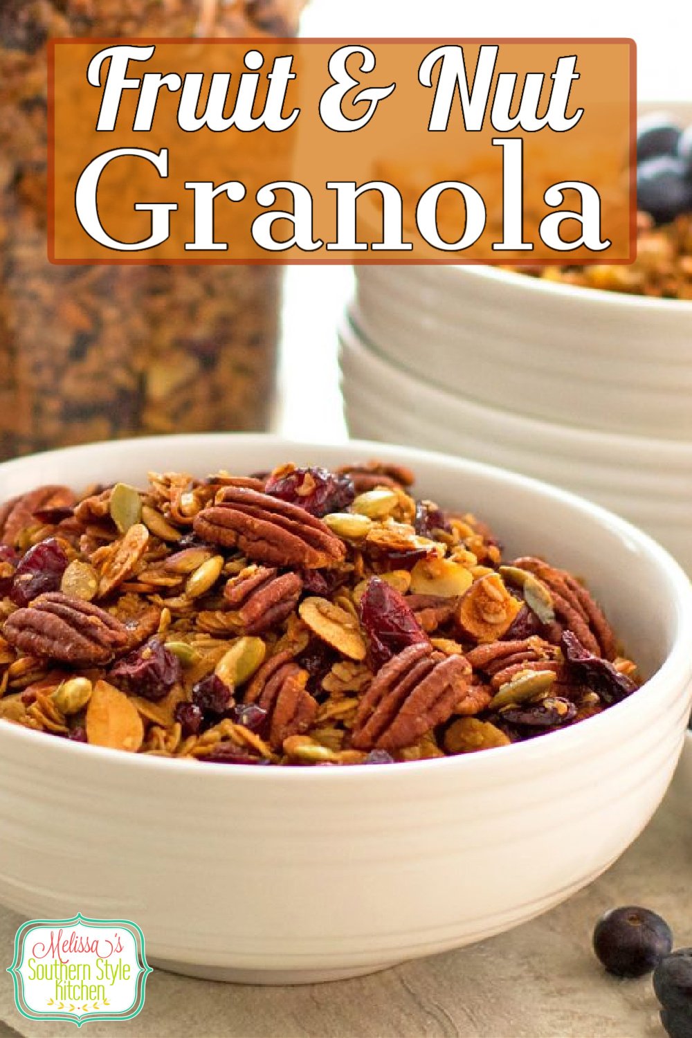 You can personalize this Easy Fruit and Nut Granola using your favorite fruit and nut flavor combination #fruitandnutgranola #granolarecipes #granola #fruit #nits #healthyfood #brunch #snacks #breakfast via @melissasssk