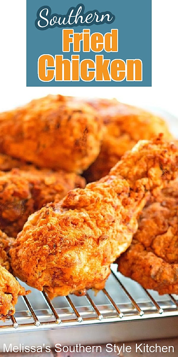 Southern Fried Chicken is finger licking good! #friedchicken #southernfriedchicken #chicken #chickenrecipes #southernrecipes #southernfood #dinnerideas #bestfriedchickenrecipes #easychickenbreastrecipes #dinner #dinnerideas #buttermilkfriedchicken #southernstylefriedchicken