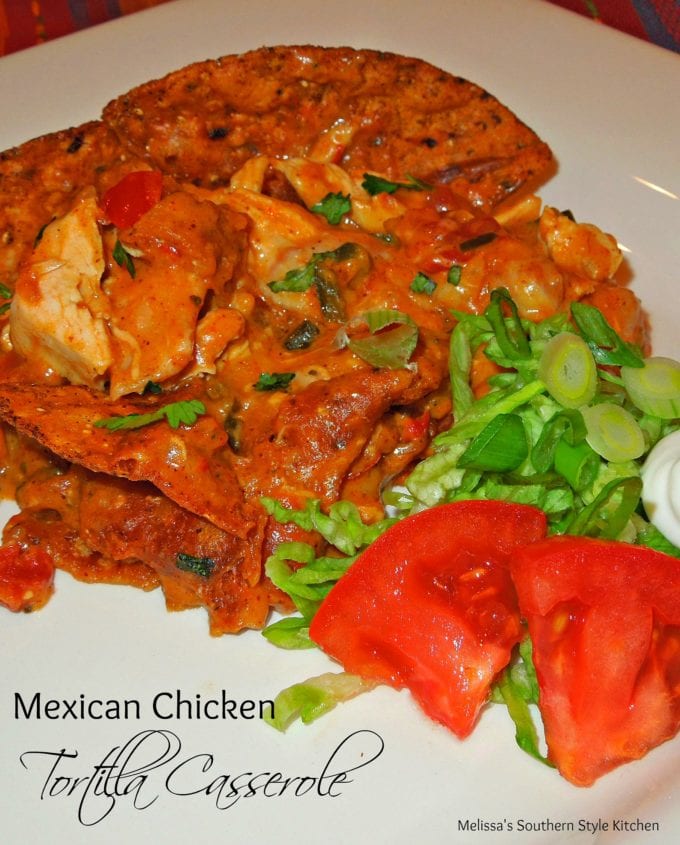 Mexican Chicken Tortilla Casserole