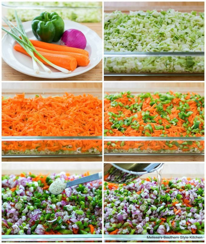step-by-step pictures how to prepare cole slaw
